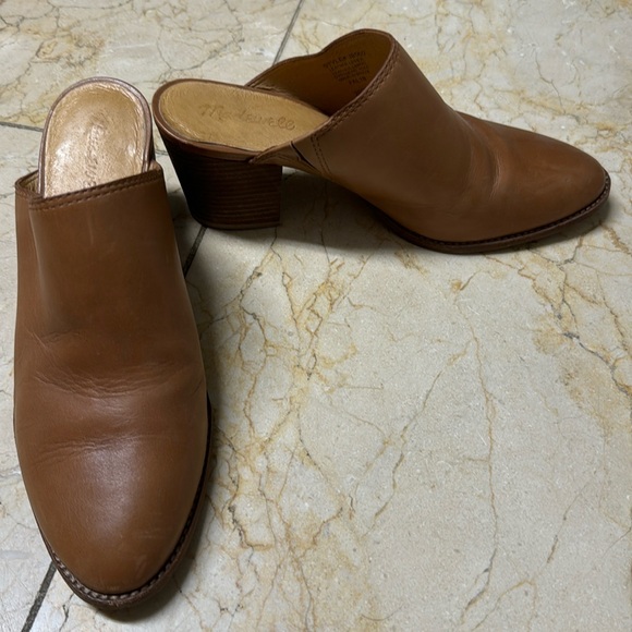 Madewell Leather Heeled Mules - 7 1/2 - Picture 2 of 4